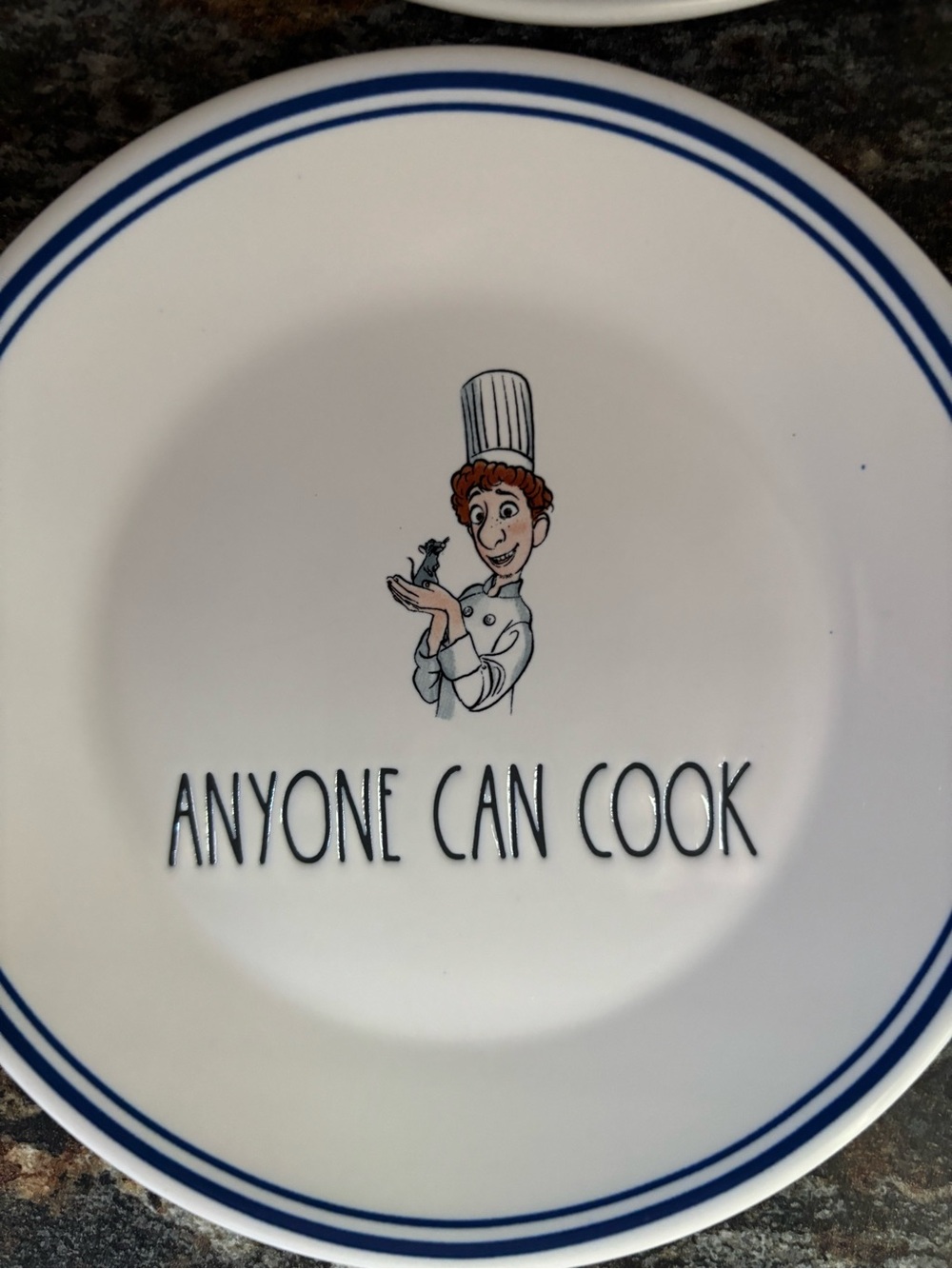 Rae Dunn Disney Remy ratatouille chef appetizer dessert plates, home decor - Picture 2 of 7